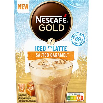 Foto van Nescafe gold ice salted caramel latte 7 stuks bij jumbo