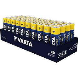 Foto van Varta industrial pro mignon aa batterij 4006 40 stuks. (tray) 4250889654078