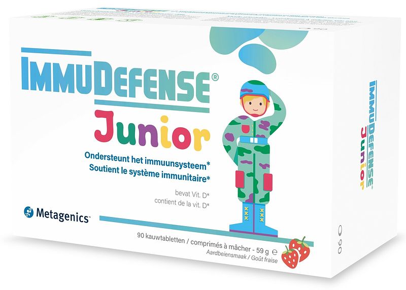 Foto van Metagenics immudefense junior kauwtabletten