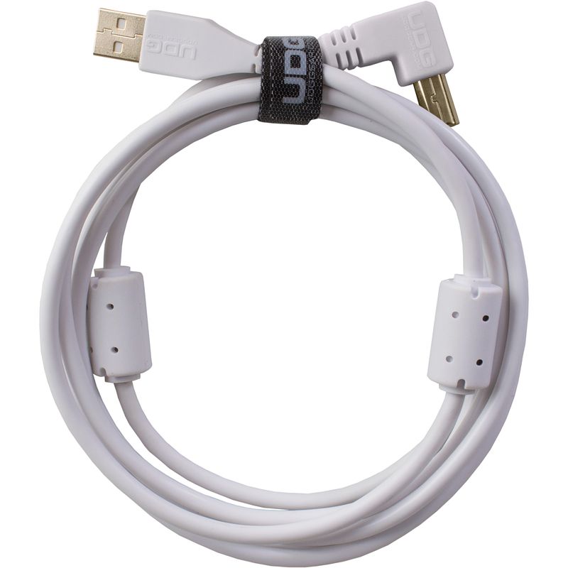 Foto van Udg u95005wh audio kabel usb 2.0 a-b haaks wit 2m