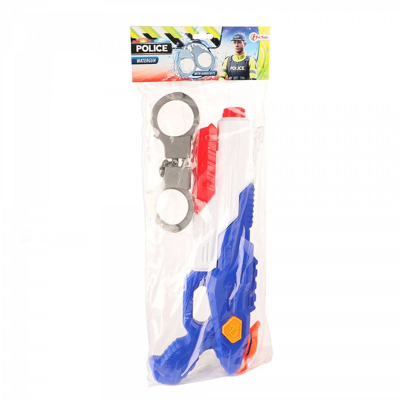 Foto van Toi-toys waterpistool politie 40 cm junior blauw/wit 2-delig
