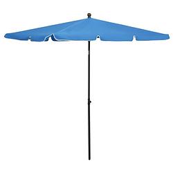 Foto van Vidaxl parasol met paal 210x140 cm azuurblauw