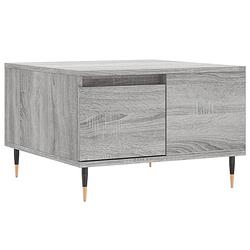 Foto van Vidaxl salontafel 55x55x36,5 cm bewerkt hout grijs sonoma eikenkleurig