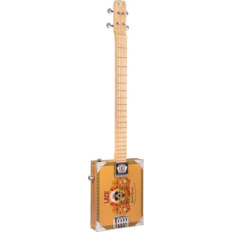 Foto van Lace cigar box guitar secret society 4-string 4-snarige elektrische gitaar