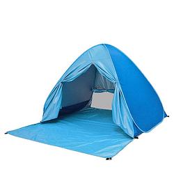 Foto van Pop-up tent - strandtent - opvouwbaar - blauw