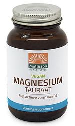 Foto van Mattisson healthstyle vegan magnesium tauraat capsules