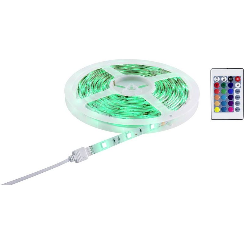 Foto van Sygonix sy-5224778 led-strip basisset met connector (male) 230 v/ac 5 m rgb