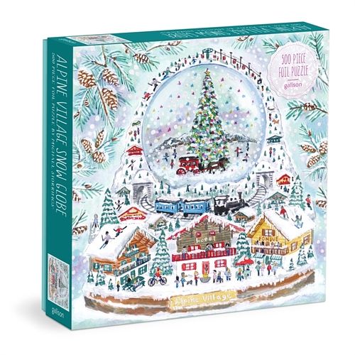 Foto van Michael storrings alpine village snowglobe 500 piece foil puzzle - puzzel;puzzel (9780735378704)