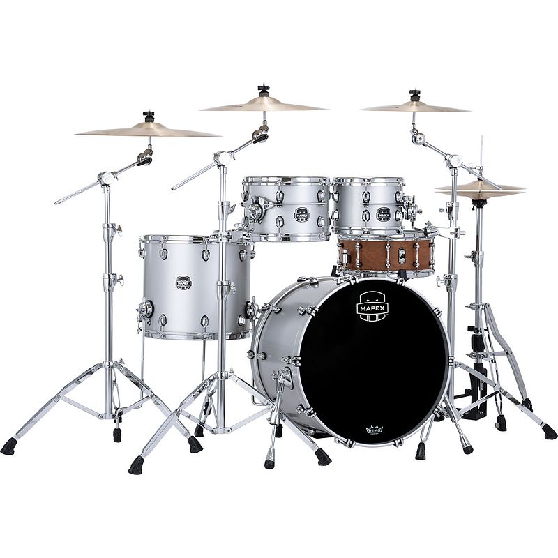 Foto van Mapex se529xem saturn evolution maple classic iridium silver 4-delige shellset