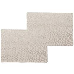Foto van 4x stuks stevige luxe tafel placemats stones taupe 30 x 43 cm - placemats
