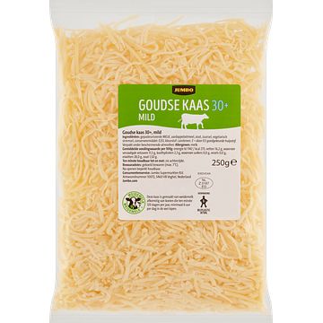 Foto van Goudse kaas geraspt 30+ mild 200g bij jumbo