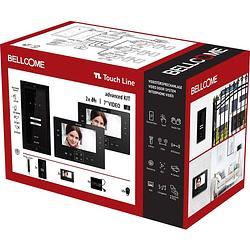 Foto van Bellcome advanced 7 video-kit 2 familie complete set voor video-deurintercom kabelgebonden 14-delig zwart