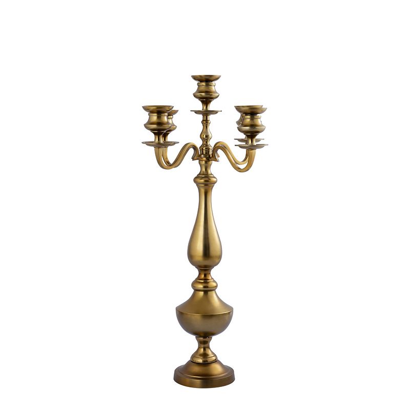 Foto van Ptmd manuelle gold casted alu candle holder m