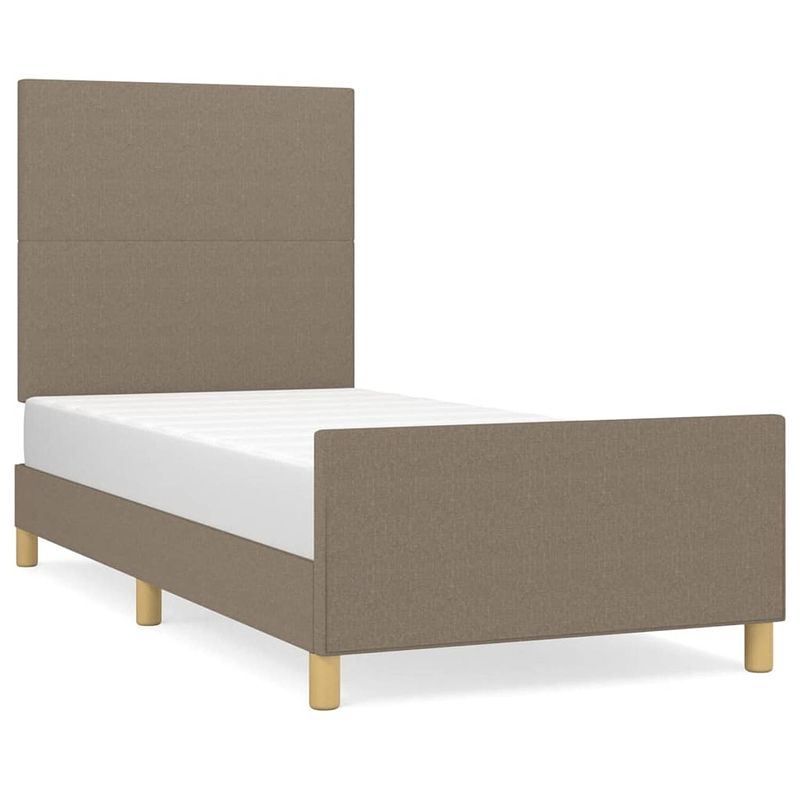 Foto van The living store bedframe - bedframe - 203 x 83 x 118/128 - verstelbaar hoofdeinde - stabiele poten - multiplex