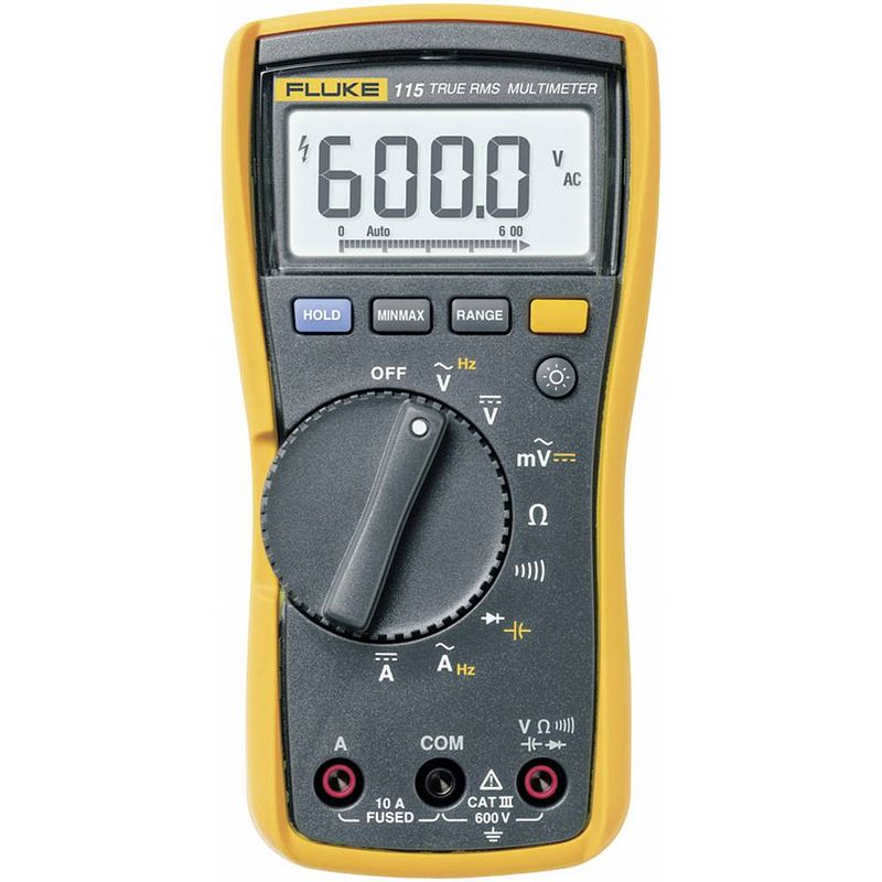 Foto van Fluke 115 multimeter digitaal cat iii 600 v weergave (counts): 6000