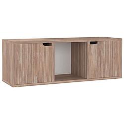 Foto van Vidaxl tv-meubel 88,5x27,5x30,5 cm spaanplaat grijs sonoma eiken