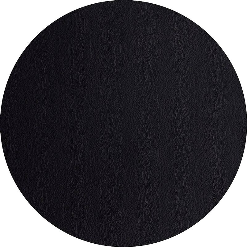 Foto van Asa - t table top placemat rond 38cm zwart leather