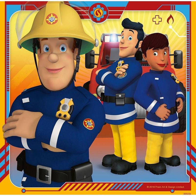 Foto van Ravensburger - puzzels 3x49 stukjes onze held sam de brandweerman