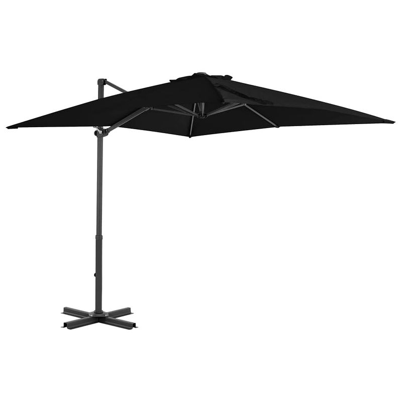 Foto van Vidaxl zweefparasol met aluminium paal 250x250 cm zwart