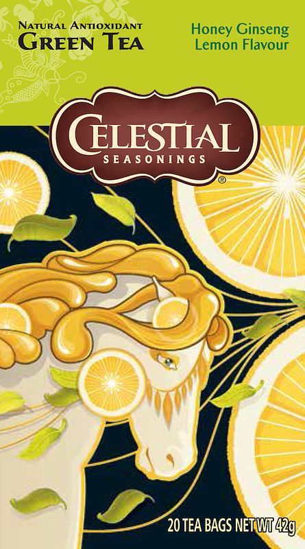 Foto van Celestial seasonings honey lemon ginsenggreen tea