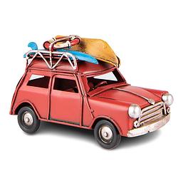 Foto van Clayre & eef decoratie miniatuur auto 11x5x7 cm rood ijzer miniatuur auto decoratie modelauto rood miniatuur auto