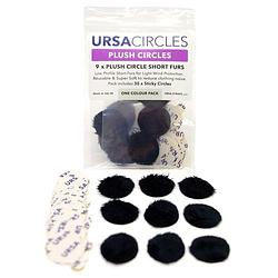 Foto van Ursa straps plush circles 9x + stickies 30x plakkers voor dasspeldmicrofoons (zwart)