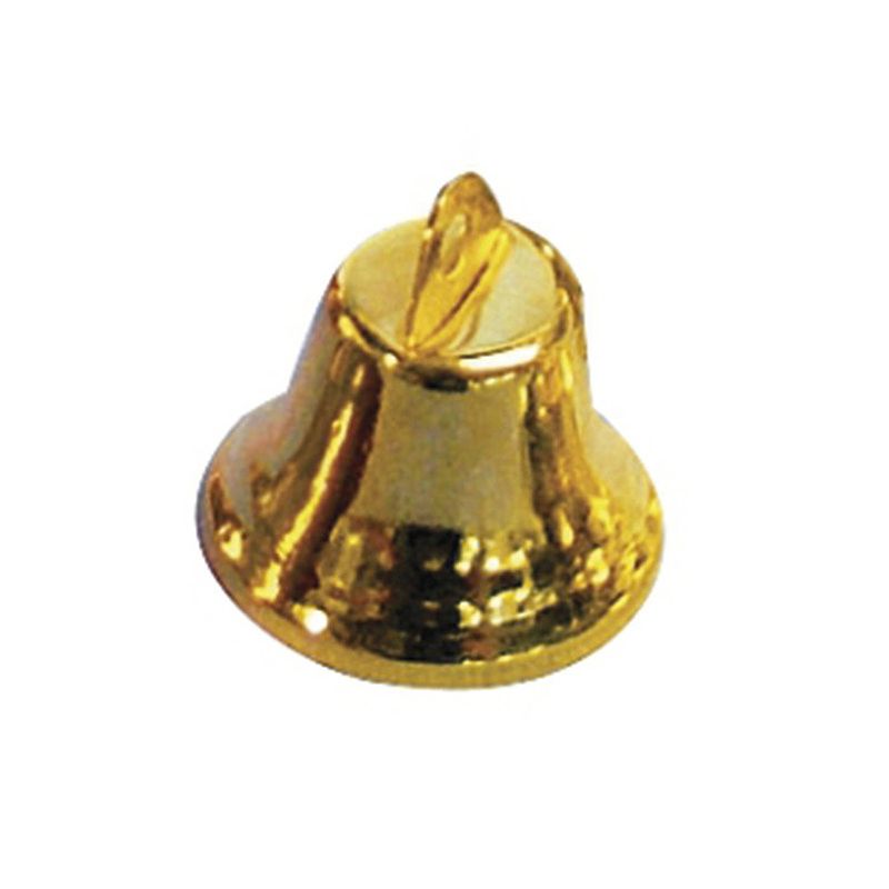 Foto van 20x gouden metalen hobby klokjes 16 mm - hobbydecoratieobject