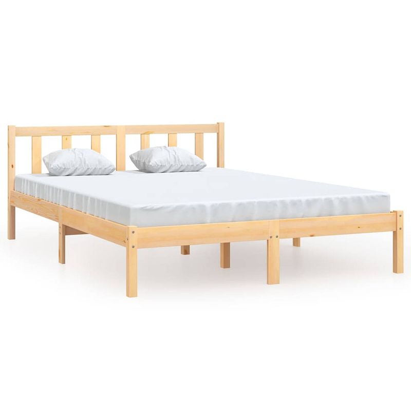 Foto van The living store bedframe - grenenhout - 205.5 x 125.5 x 69.5 cm - 120x200 cm (matras niet inbegrepen)