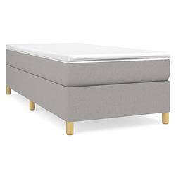 Foto van The living store boxspringbed - - bedframe 203x100x35 cm - matras 100x200x20 cm - topmatras 100x200x5 cm