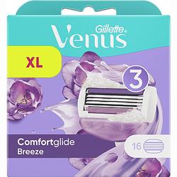 Foto van Gillette venus comfortglide breeze scheermesjes voor vrouwen - 16 navulmesjes - voordeelverpakking (2x8 stuks)