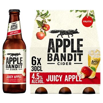 Foto van Apple bandit cider juicy apple fles 6 x 30cl bij jumbo