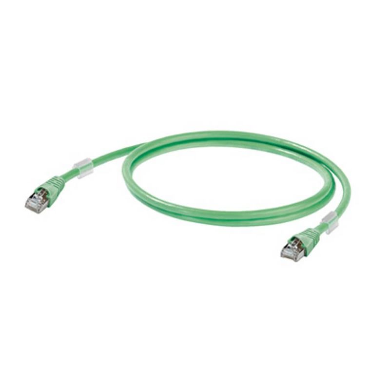 Foto van Weidmüller 1251590100 rj45 netwerkkabel, patchkabel cat 6a s/ftp 10.00 m groen ul gecertificeerd 1 stuk(s)