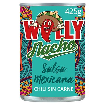 Foto van Willy nacho salsa mexicana chili sin carne 425g bij jumbo