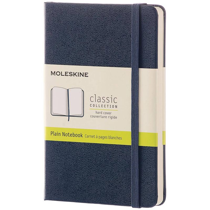 Foto van Moleskine notitieboek, ft 9 x 14 cm, effen, harde cover, 192 blad, saffier