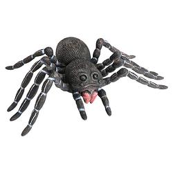Foto van Chaks nep spin xxl - 46 x 30 cm - zwart - mega tarantula - horror/griezel thema decoratie beestjes - feestdecoratievoorw