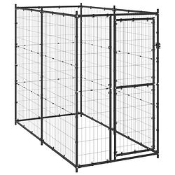 Foto van Vidaxl hondenkennel voor buiten 110x220x180 cm staal