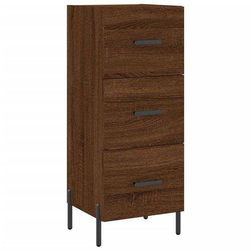 Foto van Vidaxl dressoir 34,5x34x90 cm bewerkt hout bruineikenkleurig