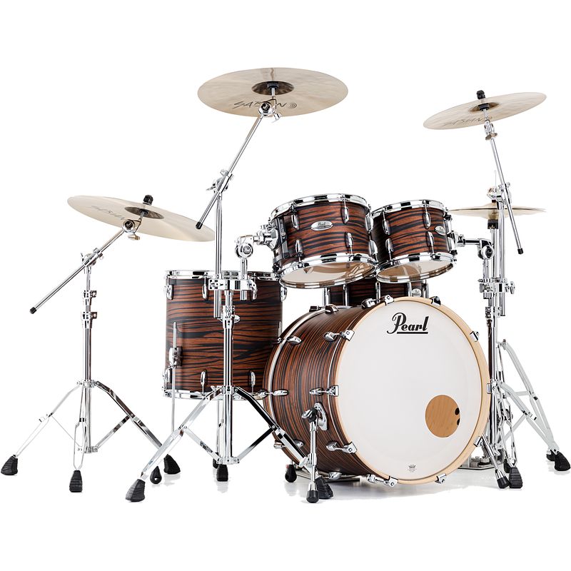 Foto van Pearl pmx924xsp/c883 professional maple 4-delige shell set matte mocha swirl