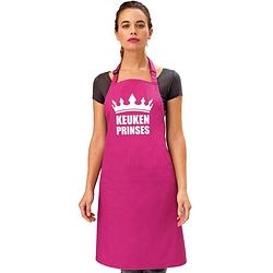 Foto van Keuken prinses keukenschort/ barbecueschort roze dames