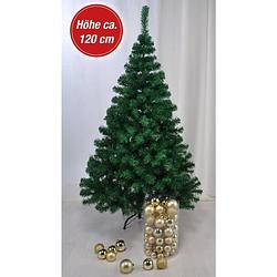 Foto van Hi kerstboom met metalen standaard 120 cm groen
