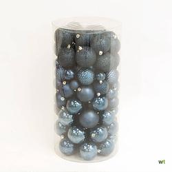 Foto van Plastic kerstballen 100 stuks night blauw decoris