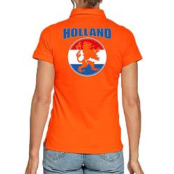 Foto van Oranje fan poloshirt / kleding holland met oranje leeuw ek/ wk voor dames 2xl - feestshirts