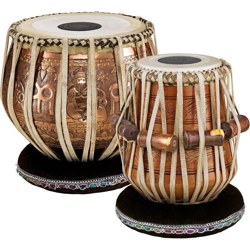 Foto van Meinl pro-tabla artisan edition 5.5 inch dayan & 9 inch bayan tabla set