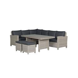 Foto van Garden impressions - vancouver loungedining set - 5 delig - links - vintage willow