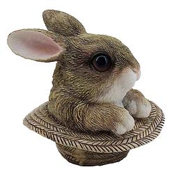 Foto van Clayre & eef decoratie beeld 9*9*9 cm bruin kunststof konijn
