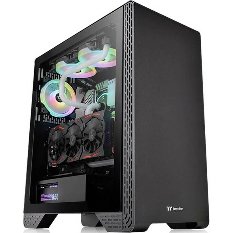 Foto van Thermaltake s300 tg midi-tower pc-behuizing zwart