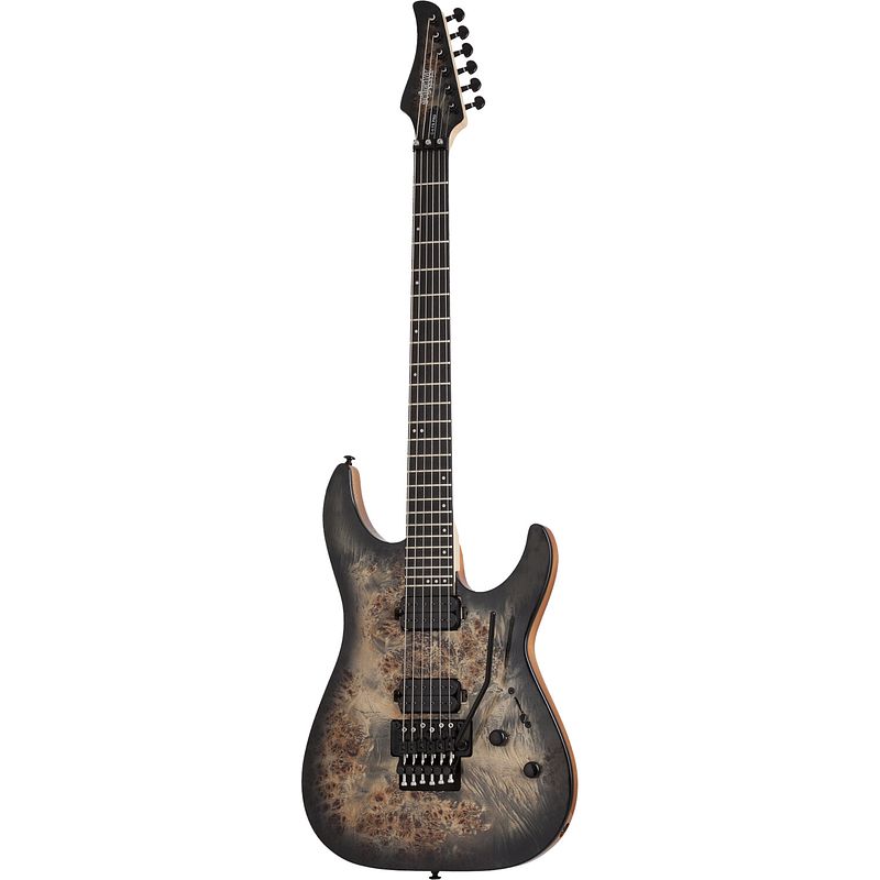 Foto van Schecter c-6 fr pro charcoal burst elektrische gitaar