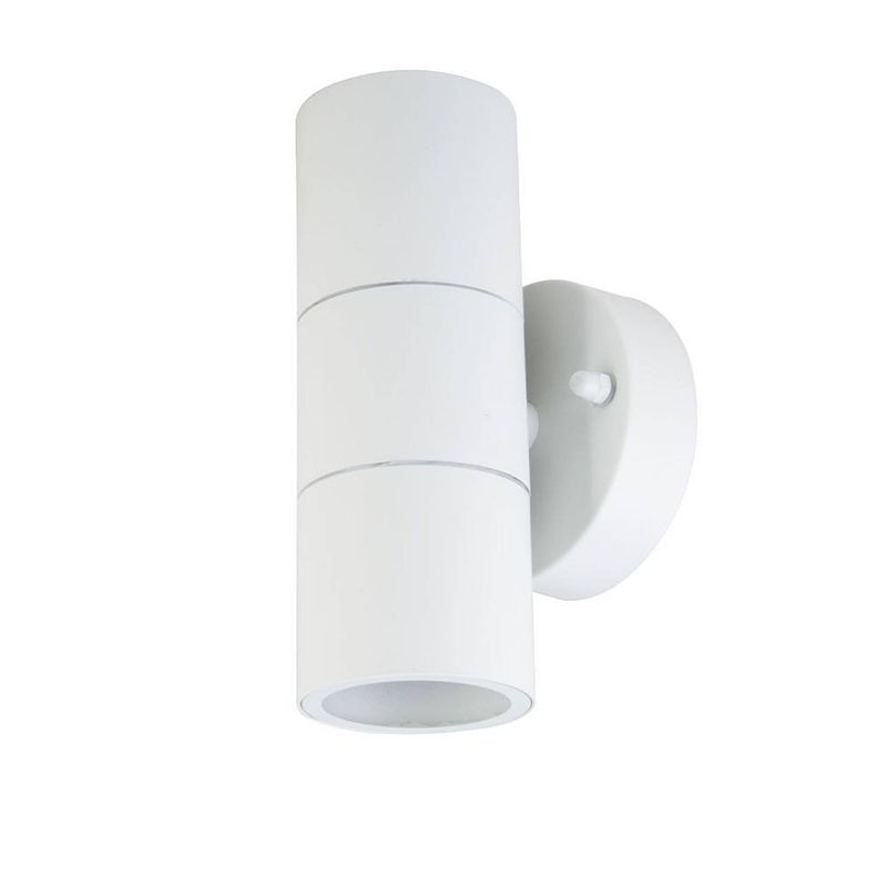 Foto van V-tac vt-7622 wandlamp buiten up/down - gu10 - rvs - wit - ip44