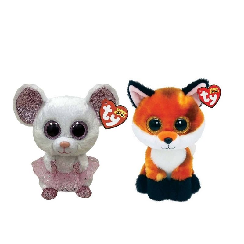 Foto van Ty - knuffel - beanie boo'ss - nina mouse & fox