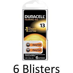 Foto van 36 stuks (6 blisters a 6 st) duracell batterij da13 hearing aid